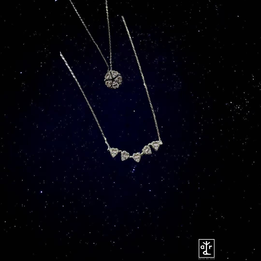 Clover de Reve Necklace · Magnetic Silver Necklace