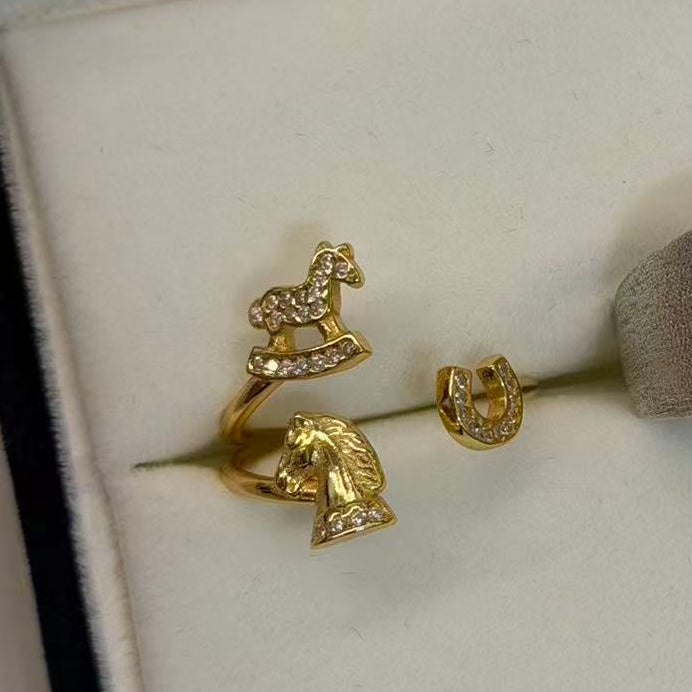 Cheval de Reve (Encrusted) · Gold/Silver Ring